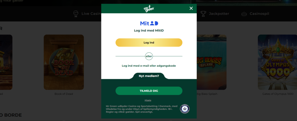 Mr Green Login